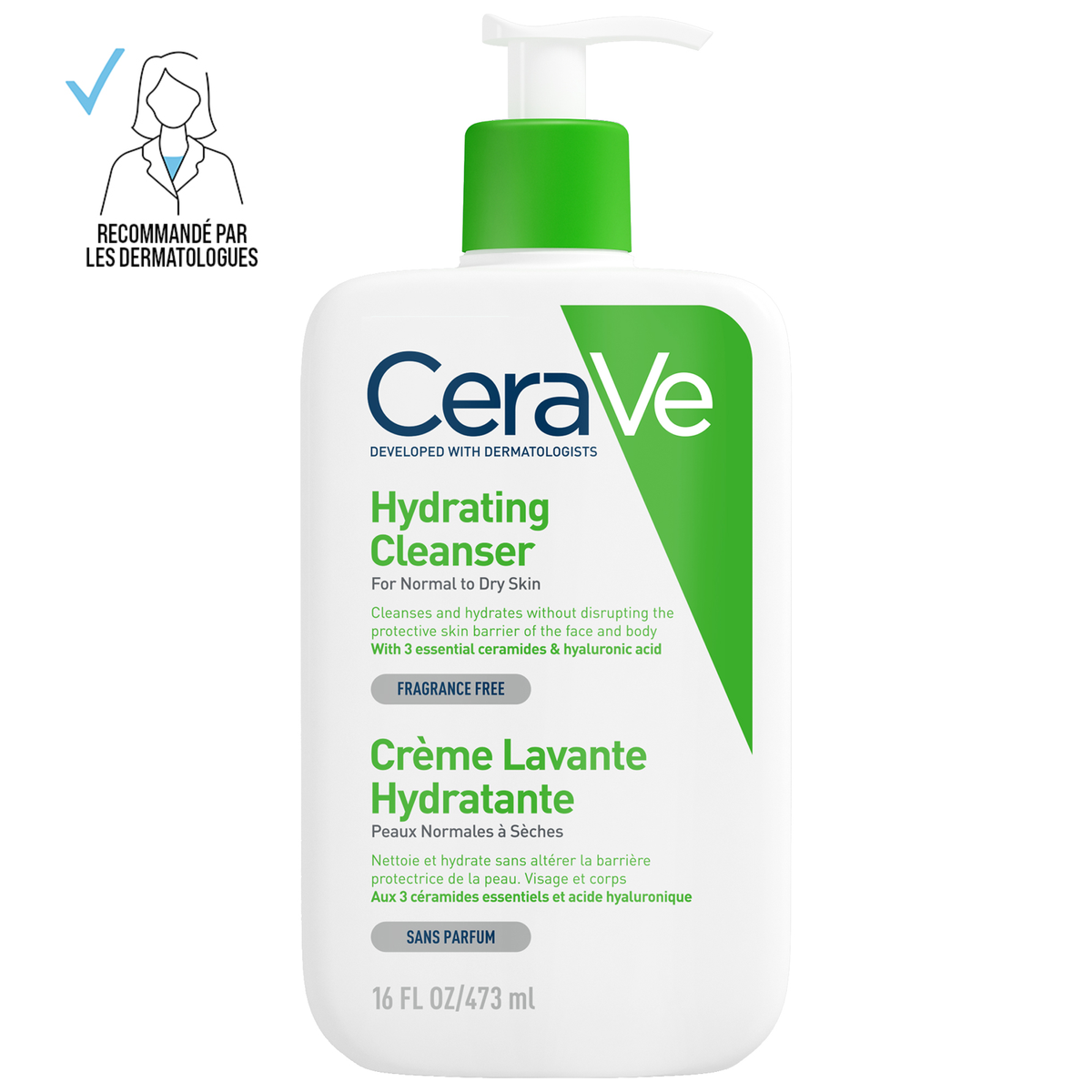 CeraVe Nettoyants Crème Lavante Hydratante Visage Corps